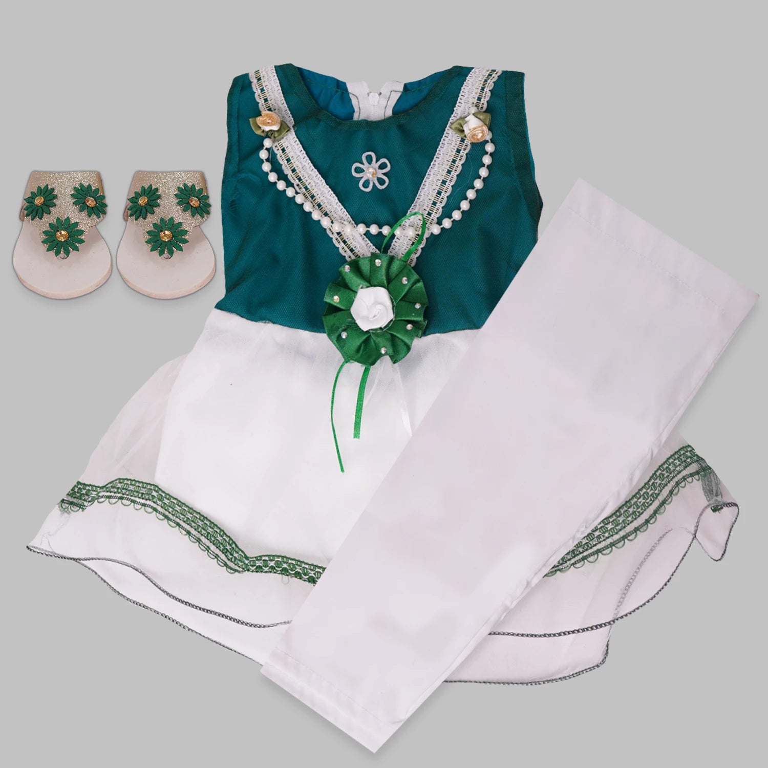 14th August Newborn Frock with Matching Sandals