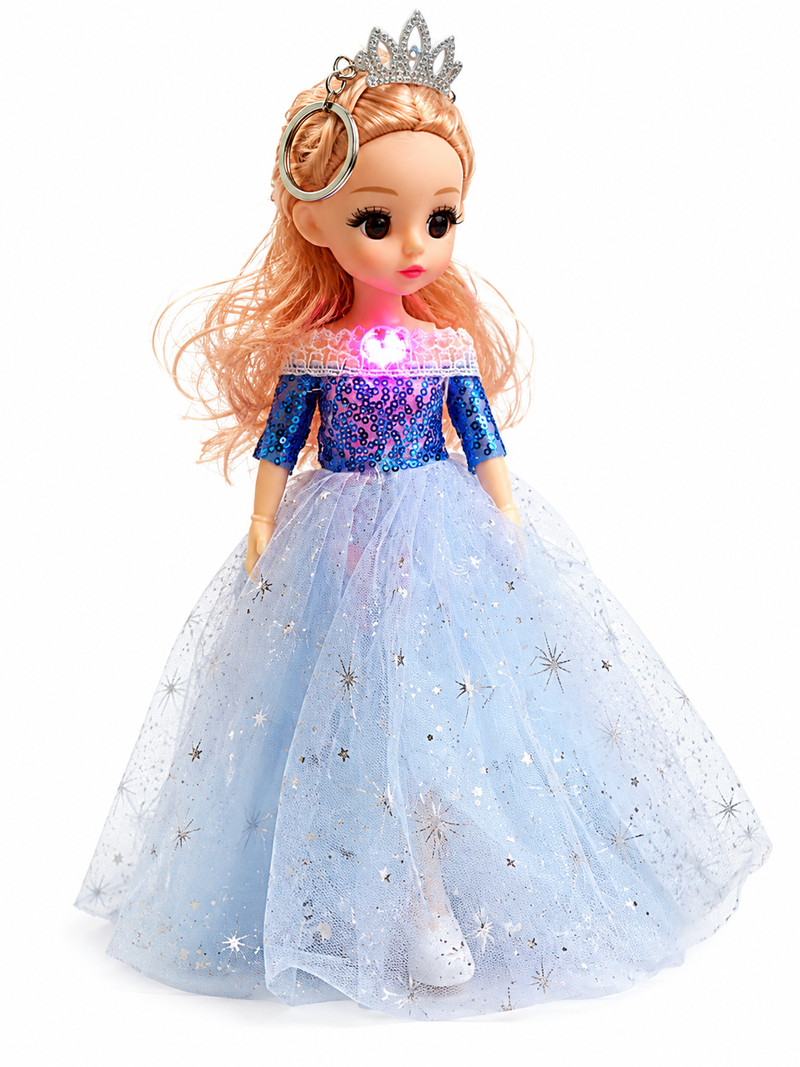 Princess Beauty Doll Fashion Music Doll with Dress, Hairbrush & Tiara