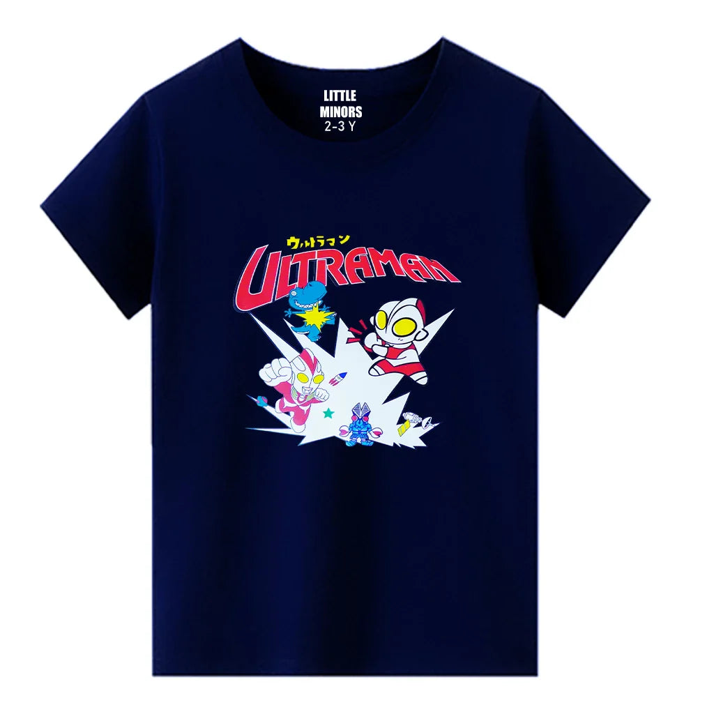 Kids Jersey Cotton Sticker T-Shirt - Blue