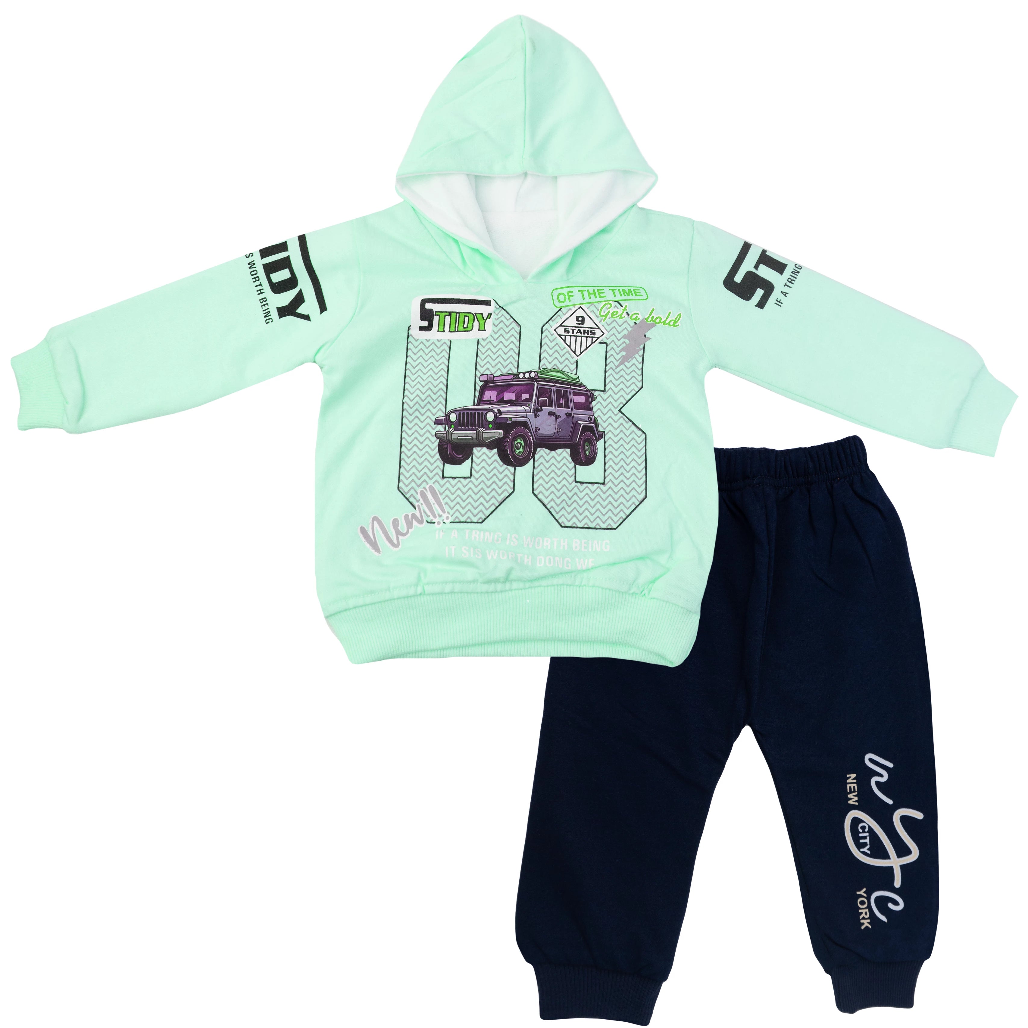 Kids fleece Hoody Suit newyork city/jeep