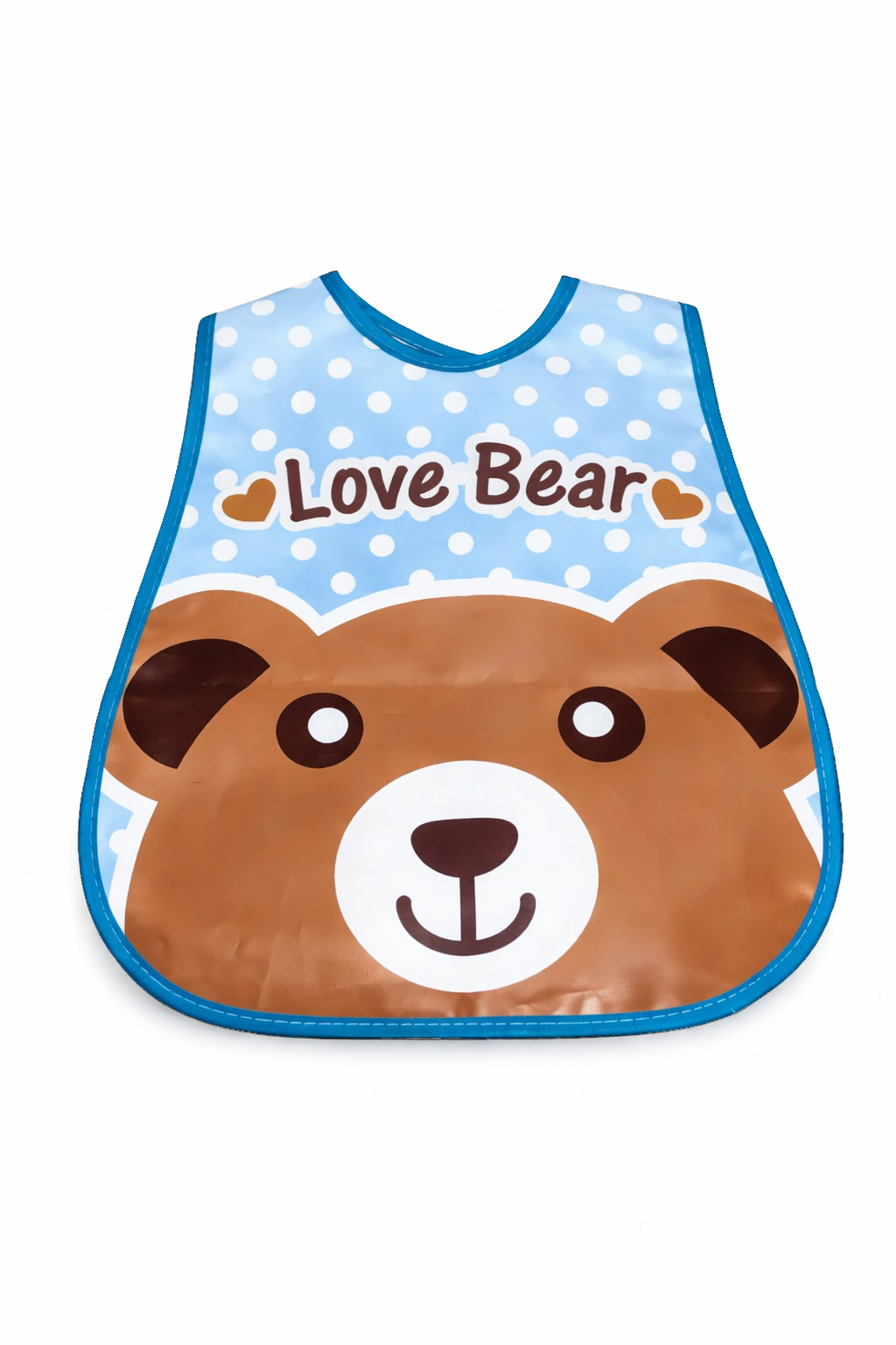 Waterproof baby bib with colorful cartoon print, washable feeding apron for babies and toddlers by Little Minors