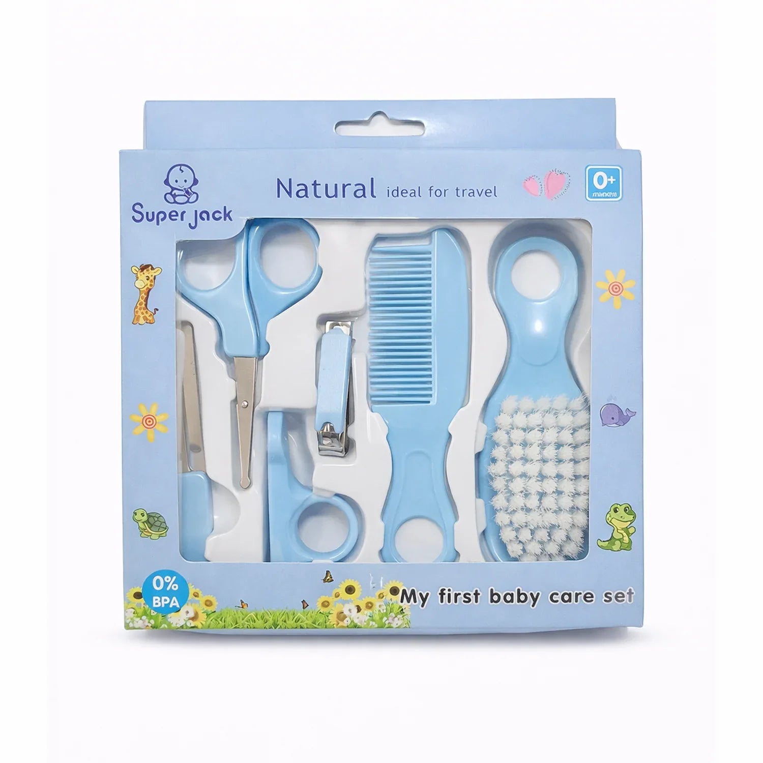 6-Piece Baby Grooming Kit – Nail Cutter, Scissors, Comb & Brush Set (Newborn Safe | BPA Free)