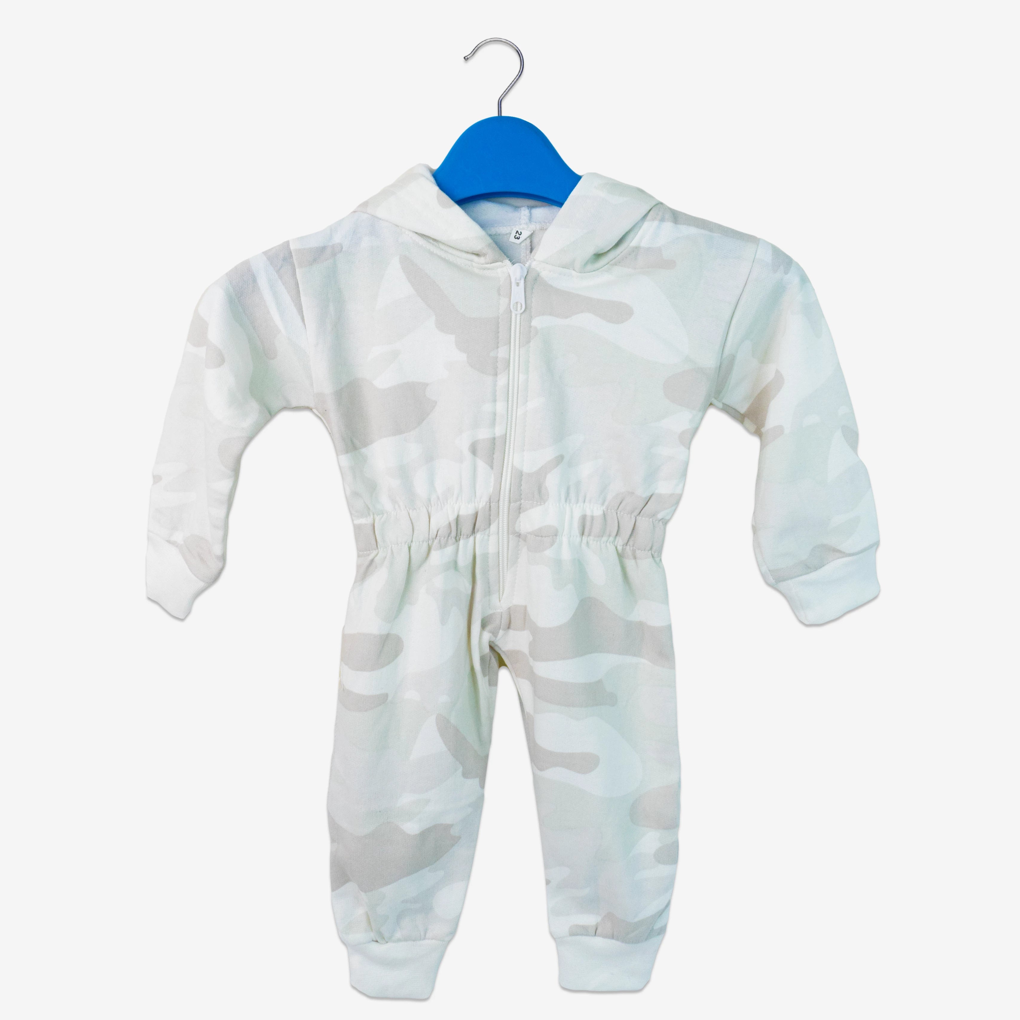 Kids Camo Romper with Hoodie – Stylish & Cozy