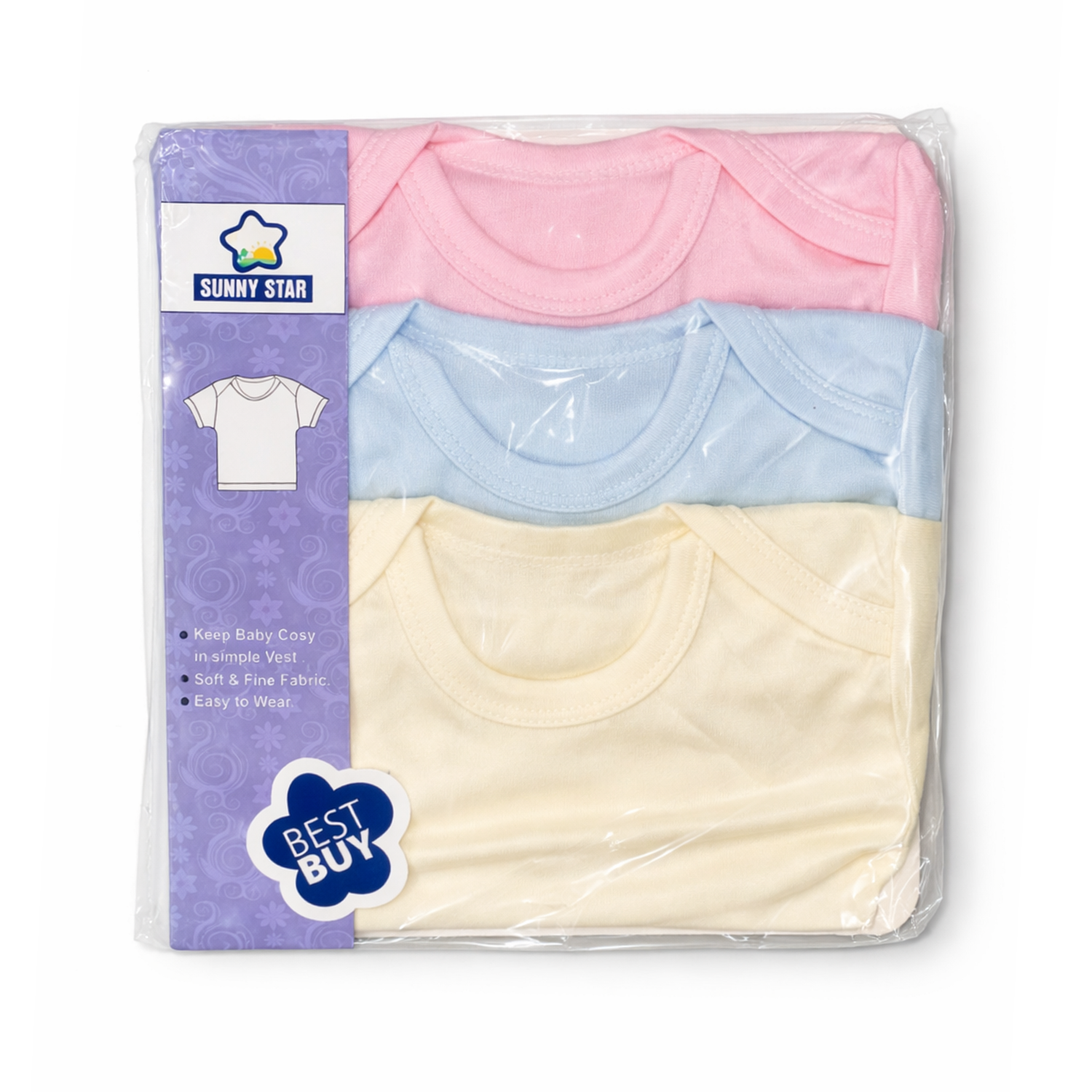 Baby Cotton Half Sleeve T-Shirts Pack of 3 – Soft Everyday Wear - hover image