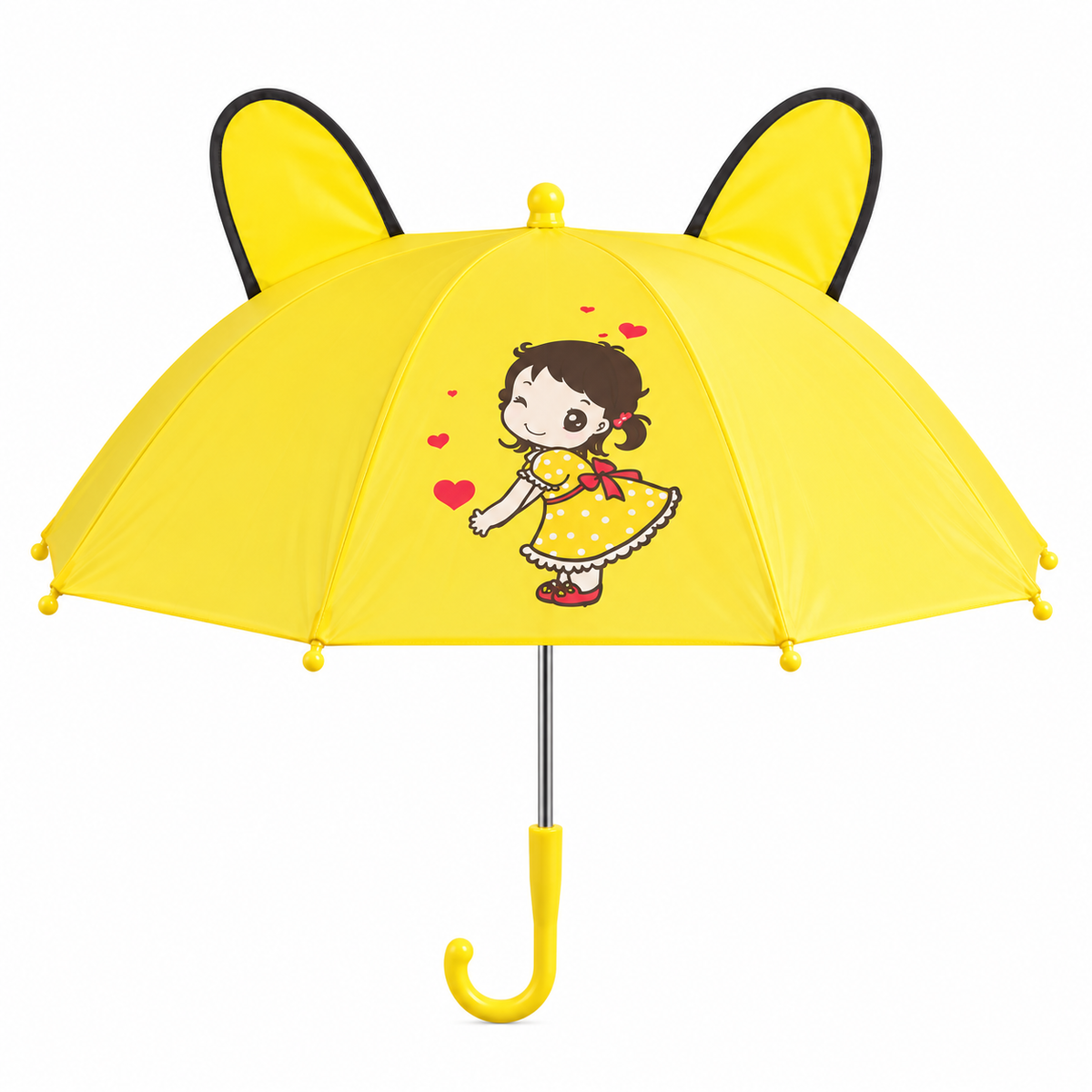 Kids Yellow Cute Character Umbrella for Boys & Girls