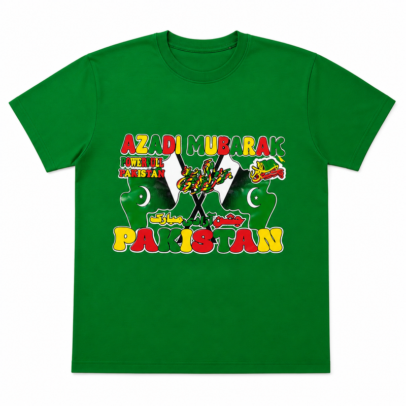 Kids Pakistan Independence Day 14 August Printed T-Shirts.