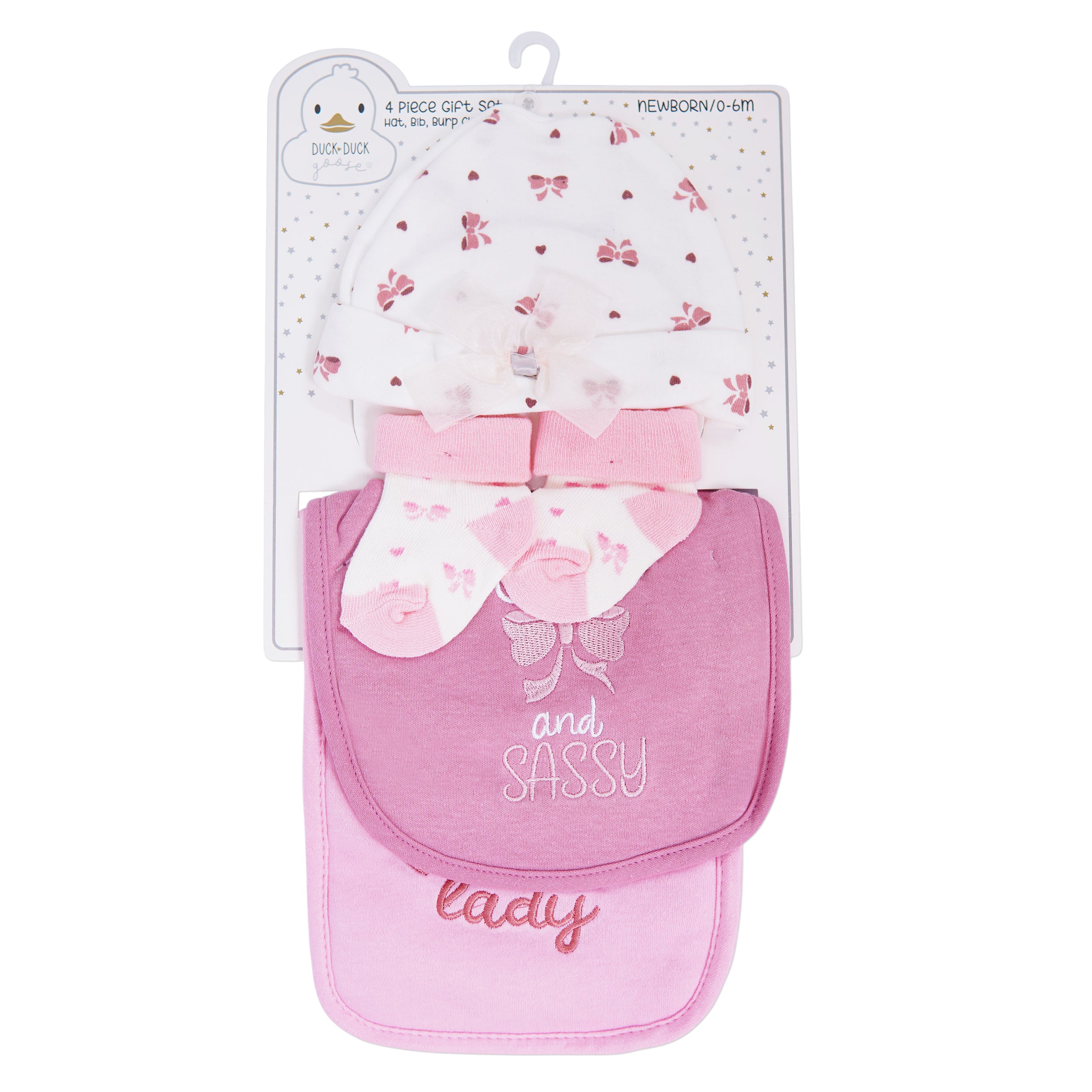 New Born Cap, Bibs and Socks Set