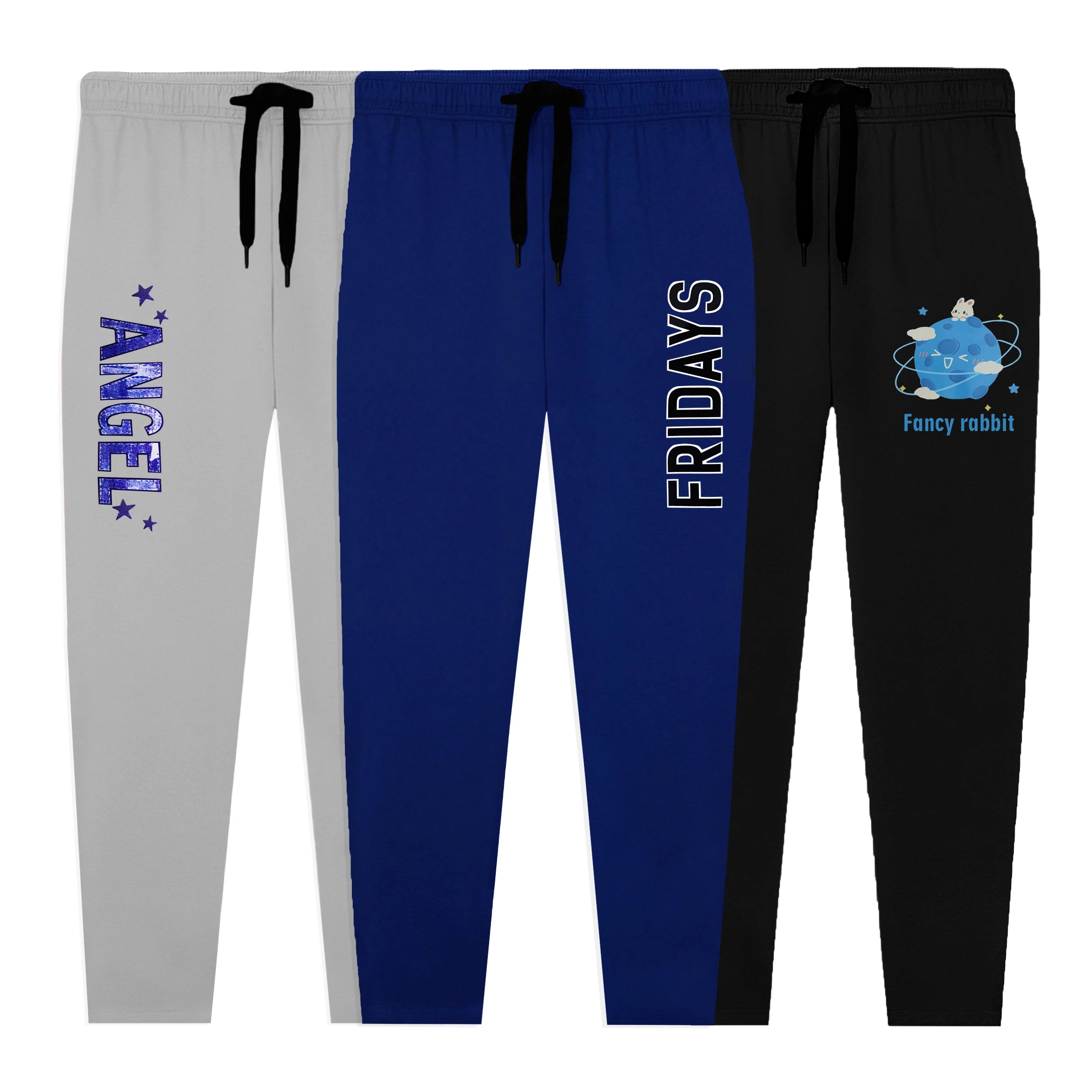Kids Jersey Cotton Sticker Trousers – Pack of 3