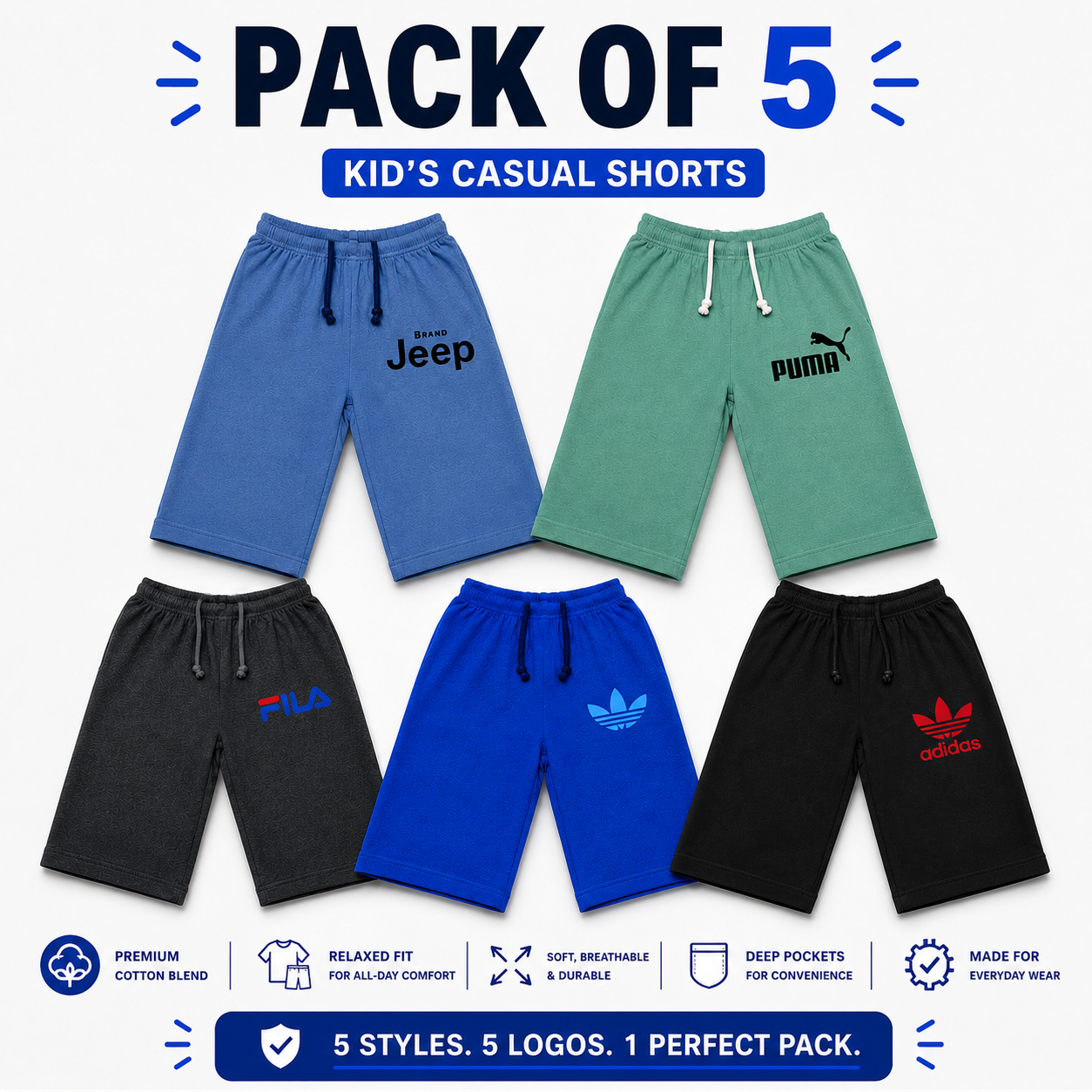 boys summer shorts - hover image