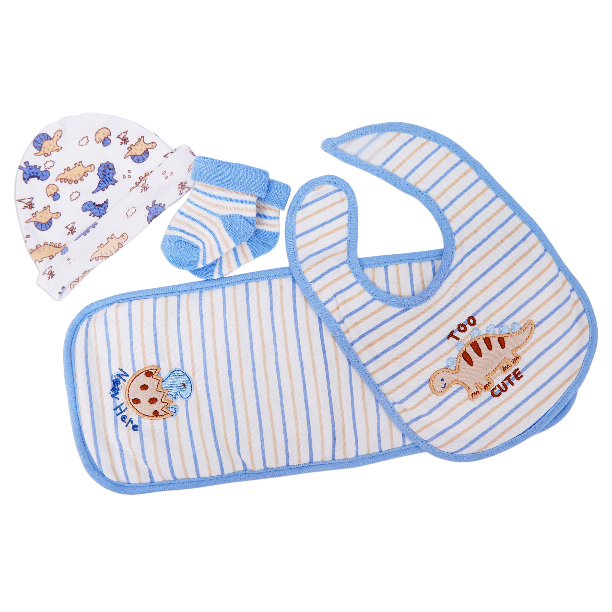 New Born Cap, Bibs and Socks Set