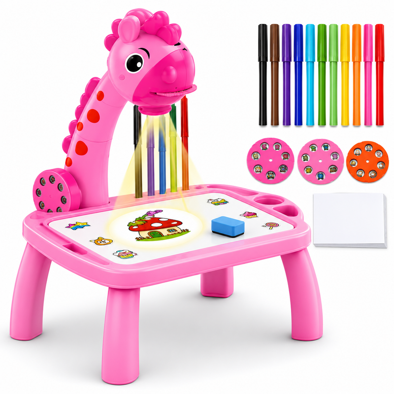Protection Painting Creative Art Desk for Kids – 12 Color Water Pens