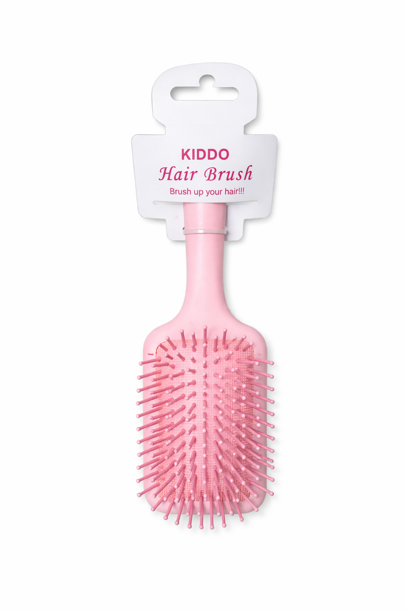 Little Minors baby hair brush with soft bristles, gentle scalp comb and grooming brush for kids' delicate hair.