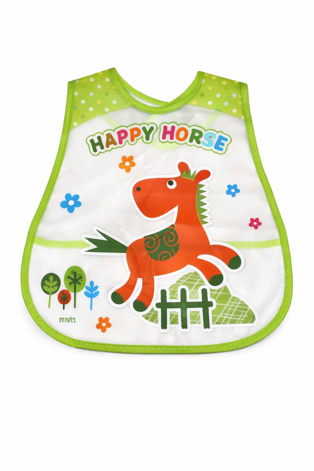 Little Minors waterproof baby bibs with colorful cartoon print, washable feeding apron for babies and toddlers. - hover image
