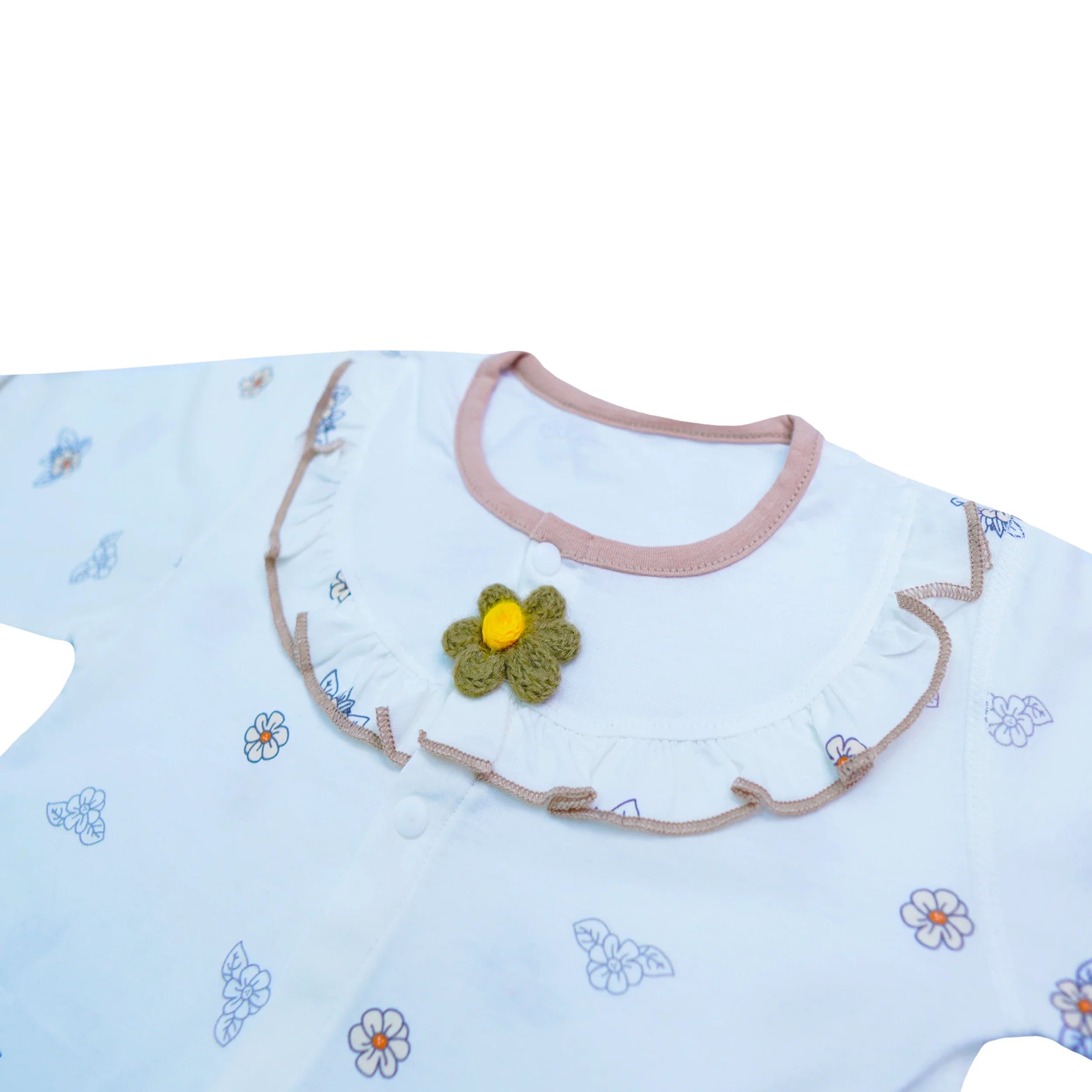 TG Duck Full Sleeve Romper – Floral Design