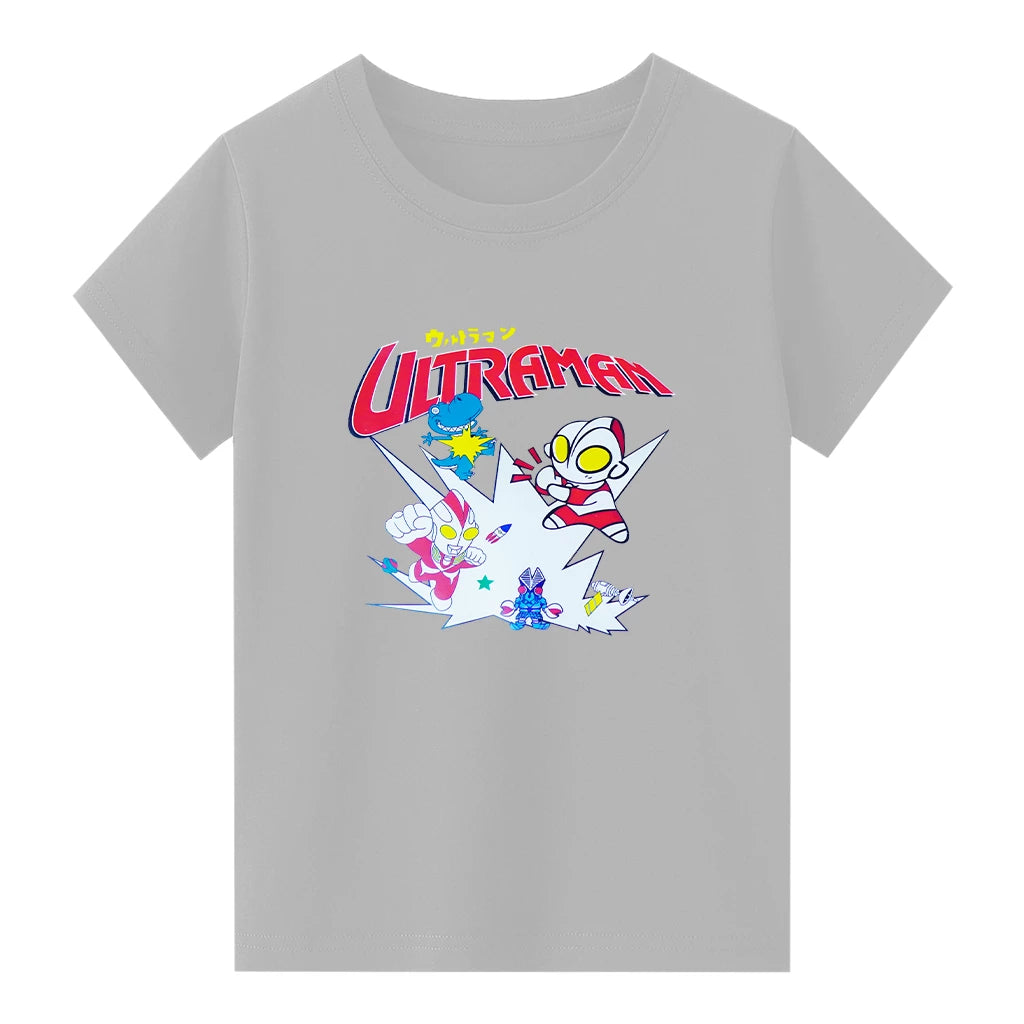 Kids Jersey Cotton Sticker T-Shirt - Gray