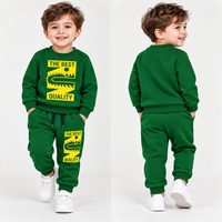 Kids Fleece Tracksuit Pack of 2 Warm Printed Winter Sweatshirt & Trouser Set