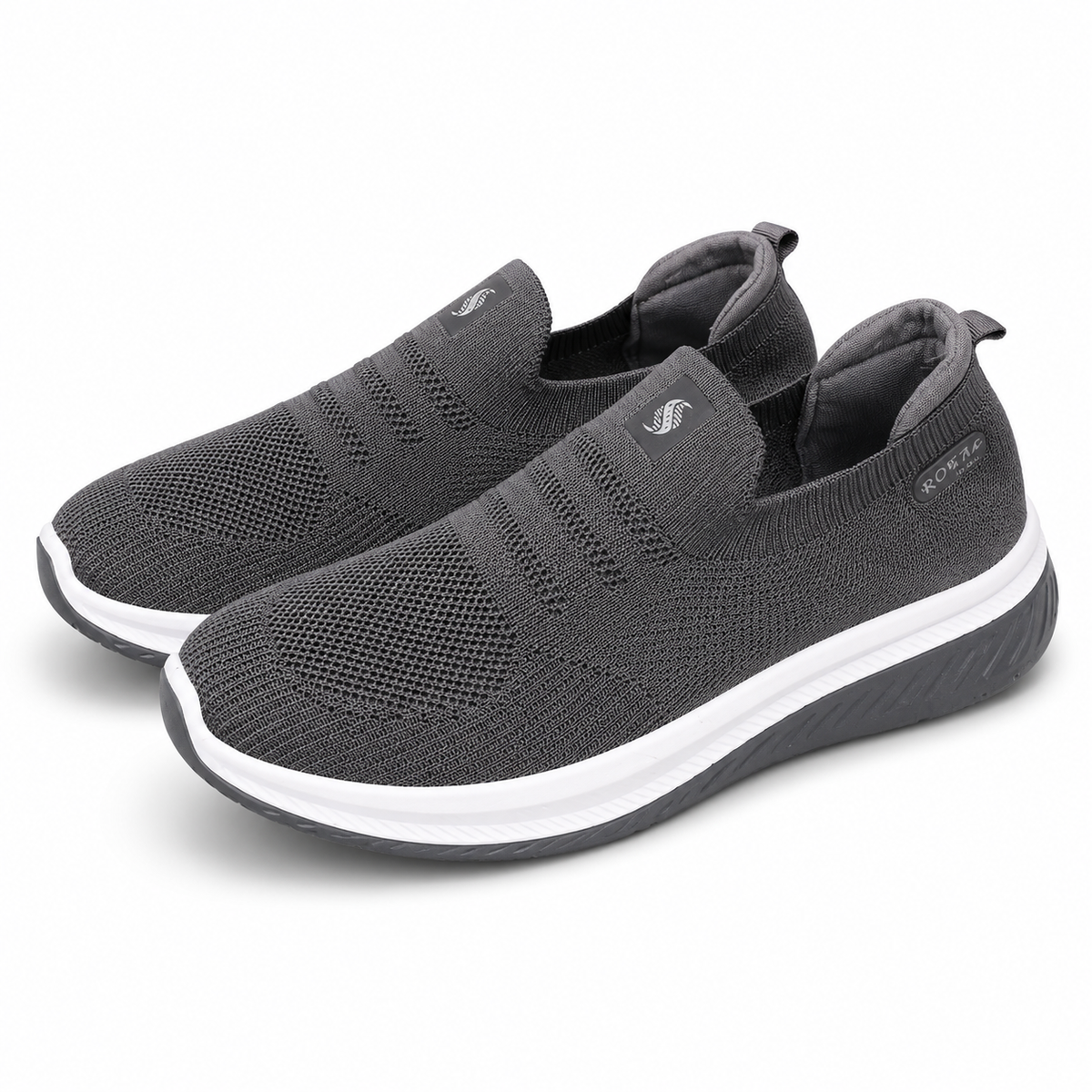 Men’s D.Gray Knit Slip-On Sneakers Shoes ART