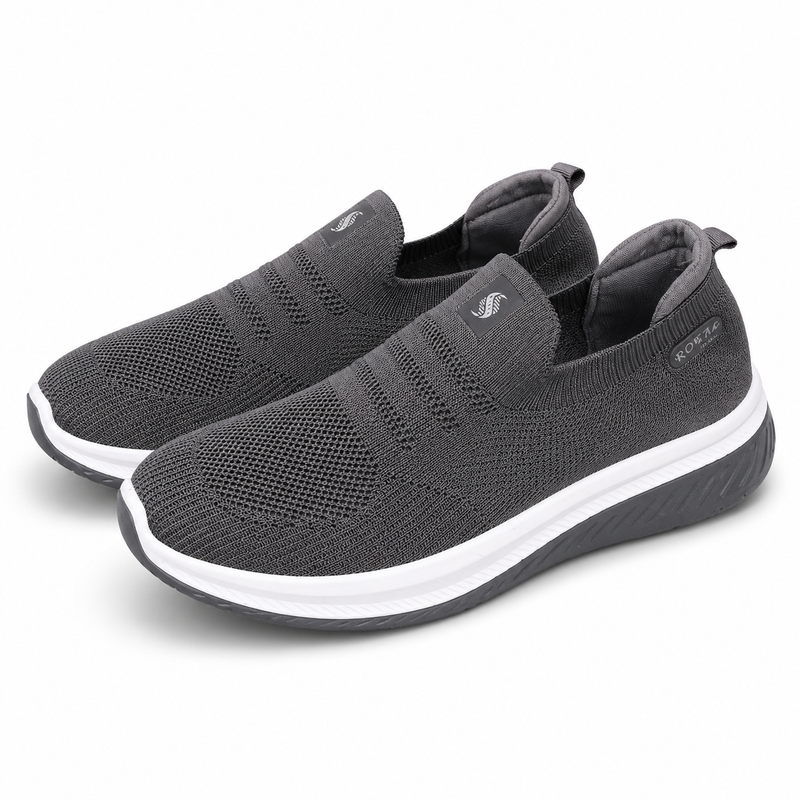 Men’s D.Gray Knit Slip-On Sneakers Shoes ART