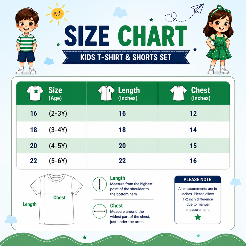 Kids 14 August Independence Day T-Shirt & Shorts Set