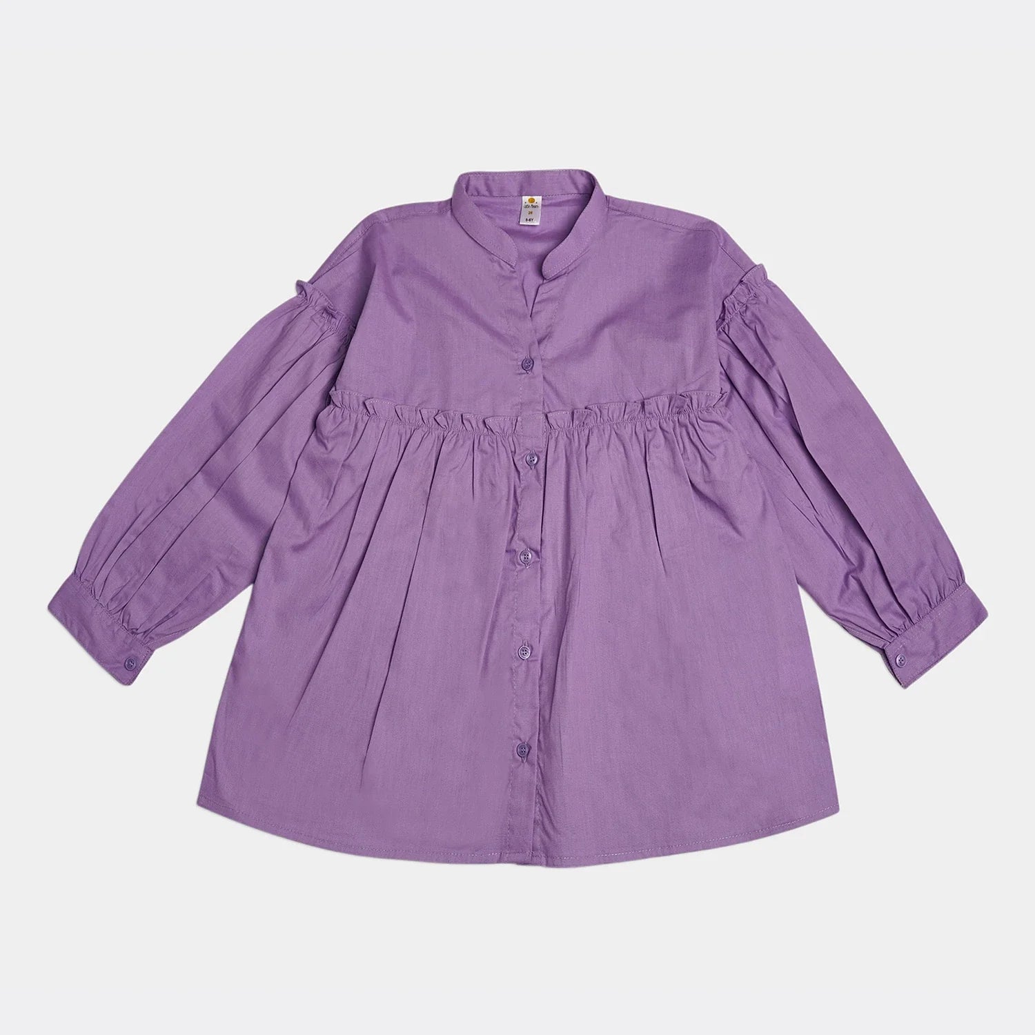Girls Cotton Frock - Purple