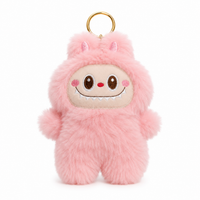 Cute Plush Monster Keychain – Soft Furry Bag Charm for Kids