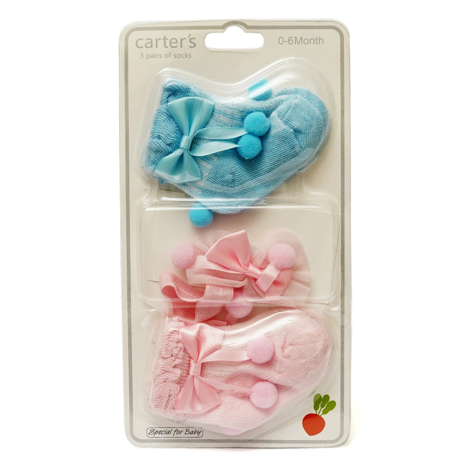 Baby Socks Pack of 3 with Matching Headband