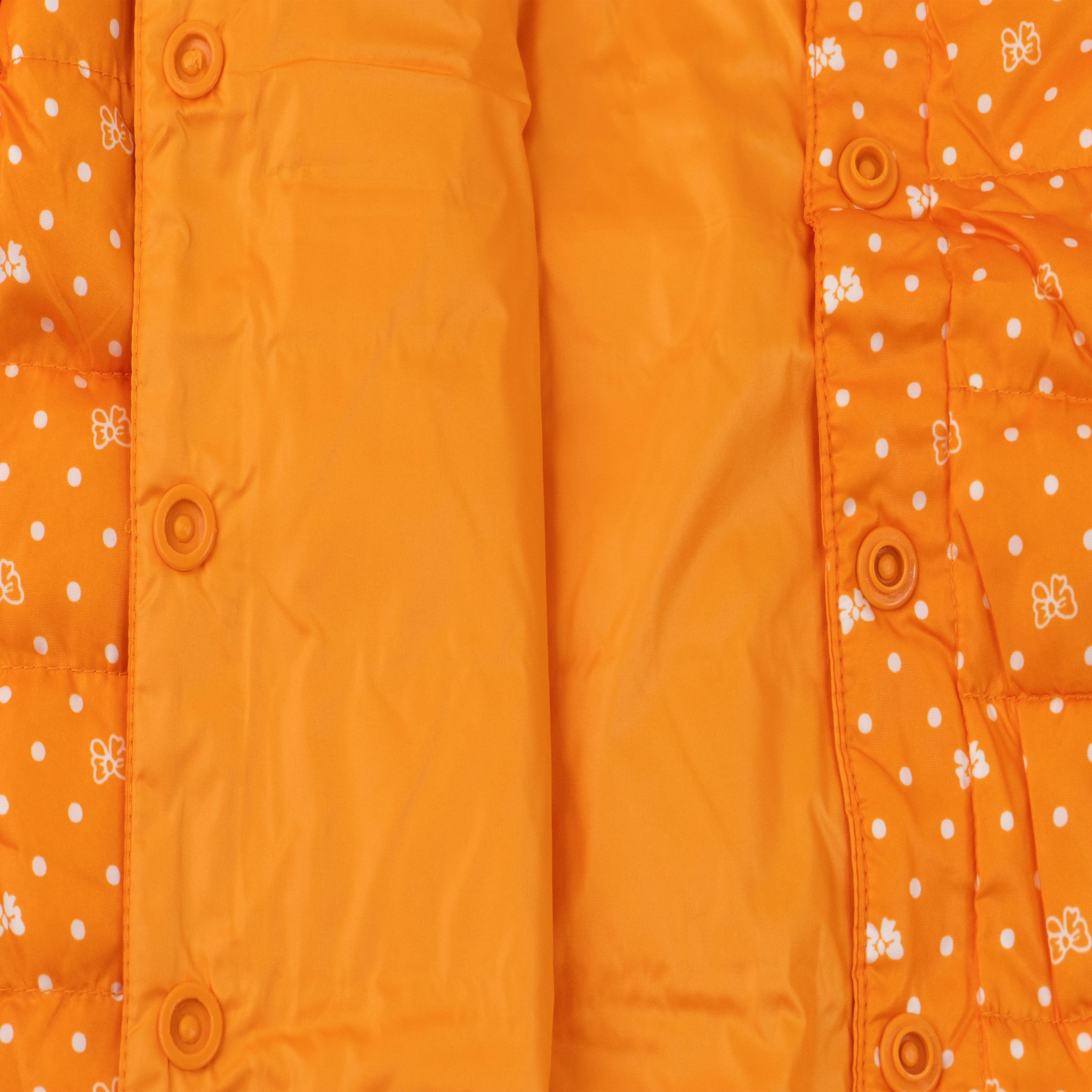 Orange Puffer Girls' Jacket - Warm & Bold