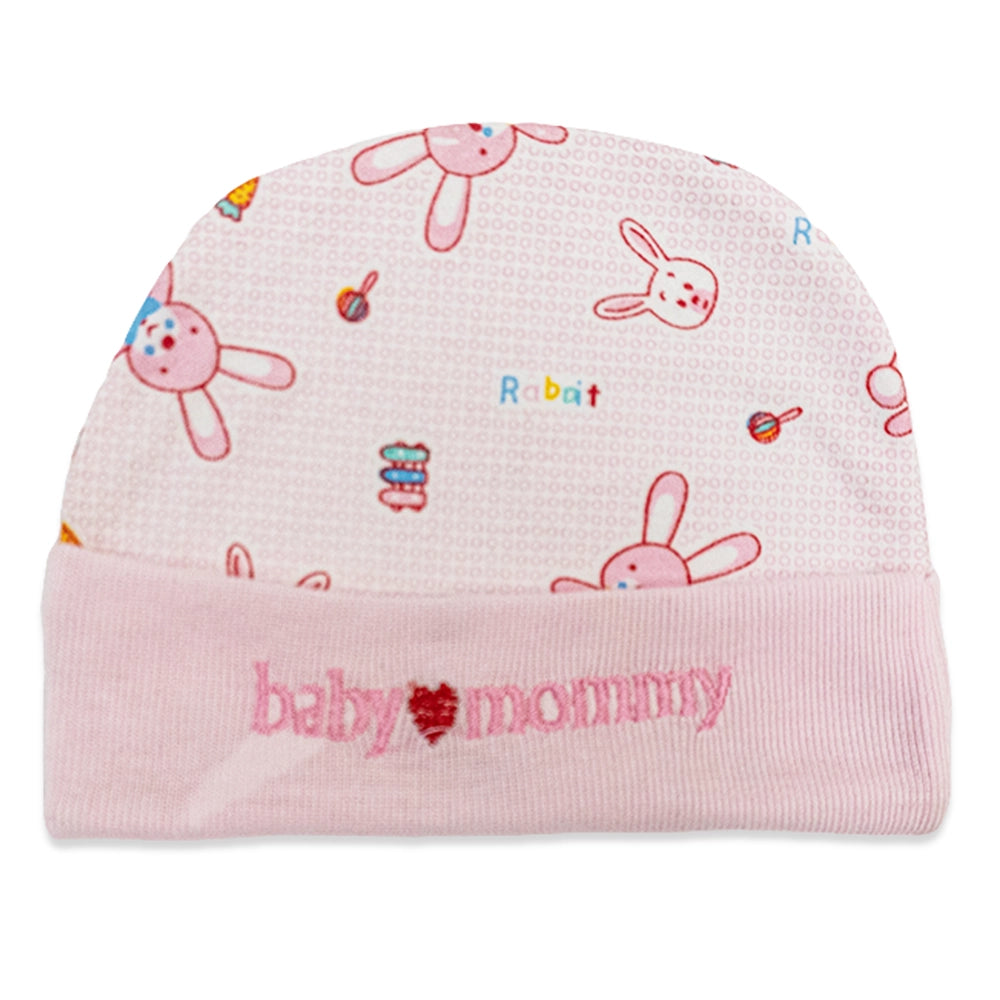 Baby Cotton Cap Set | Soft & Breathable Hat for Newborns and Infants With Mittens and Socks