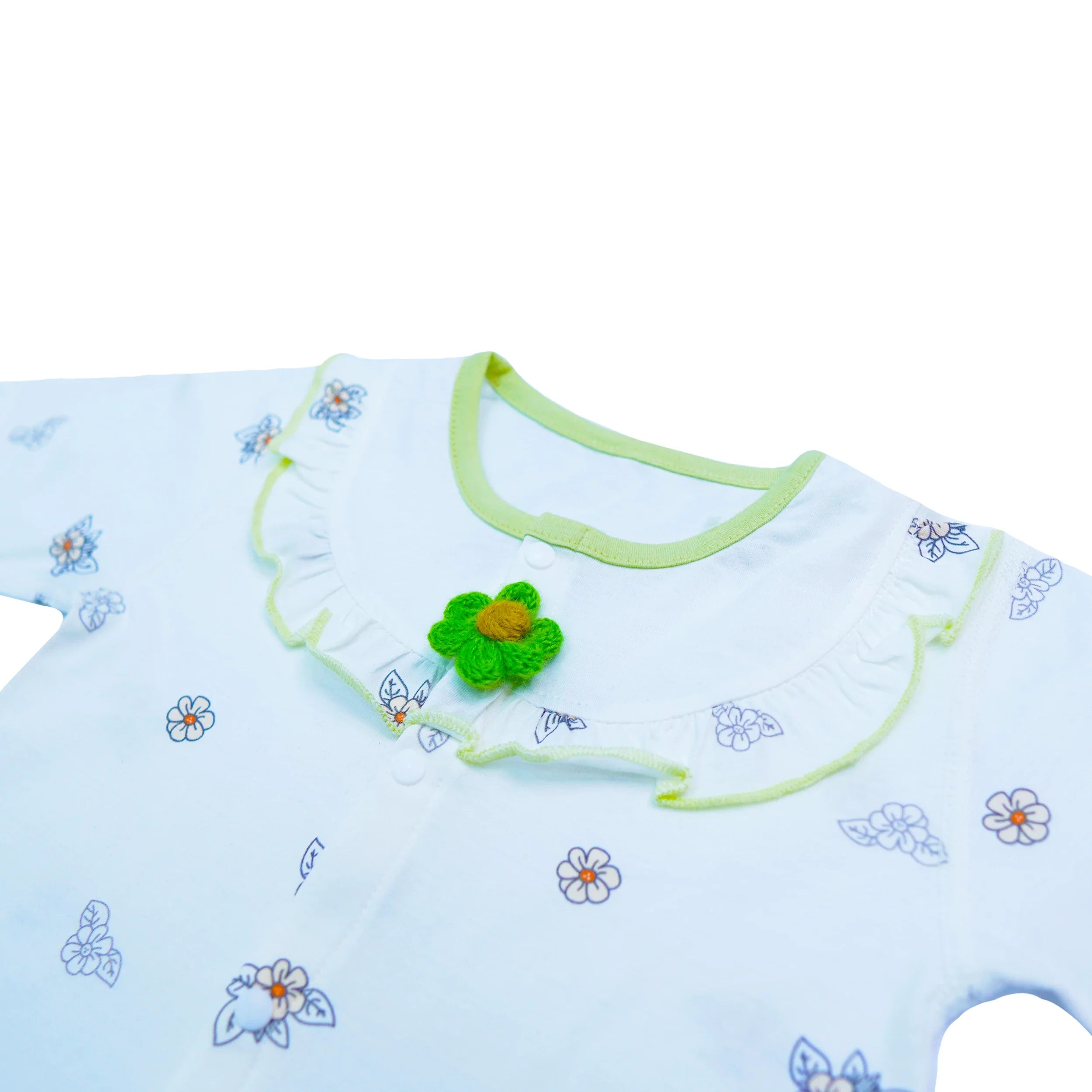 TG Duck Full Sleeve Romper – Floral Design