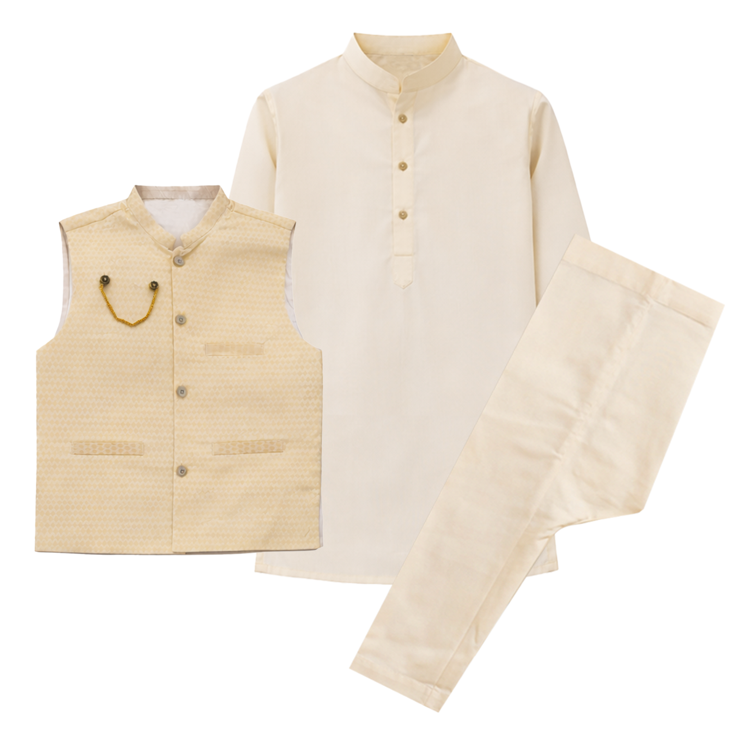 Mint Green Waistcoat Suit for Boys – Kids Shalwar Kameez with Stylish Ethnic Vest