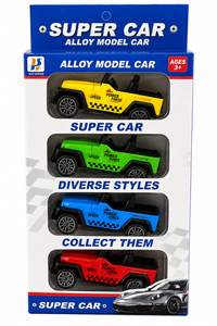 Super Car Alloy Model Car Set – 4-Piece Pull Back Toy Cars for Kids