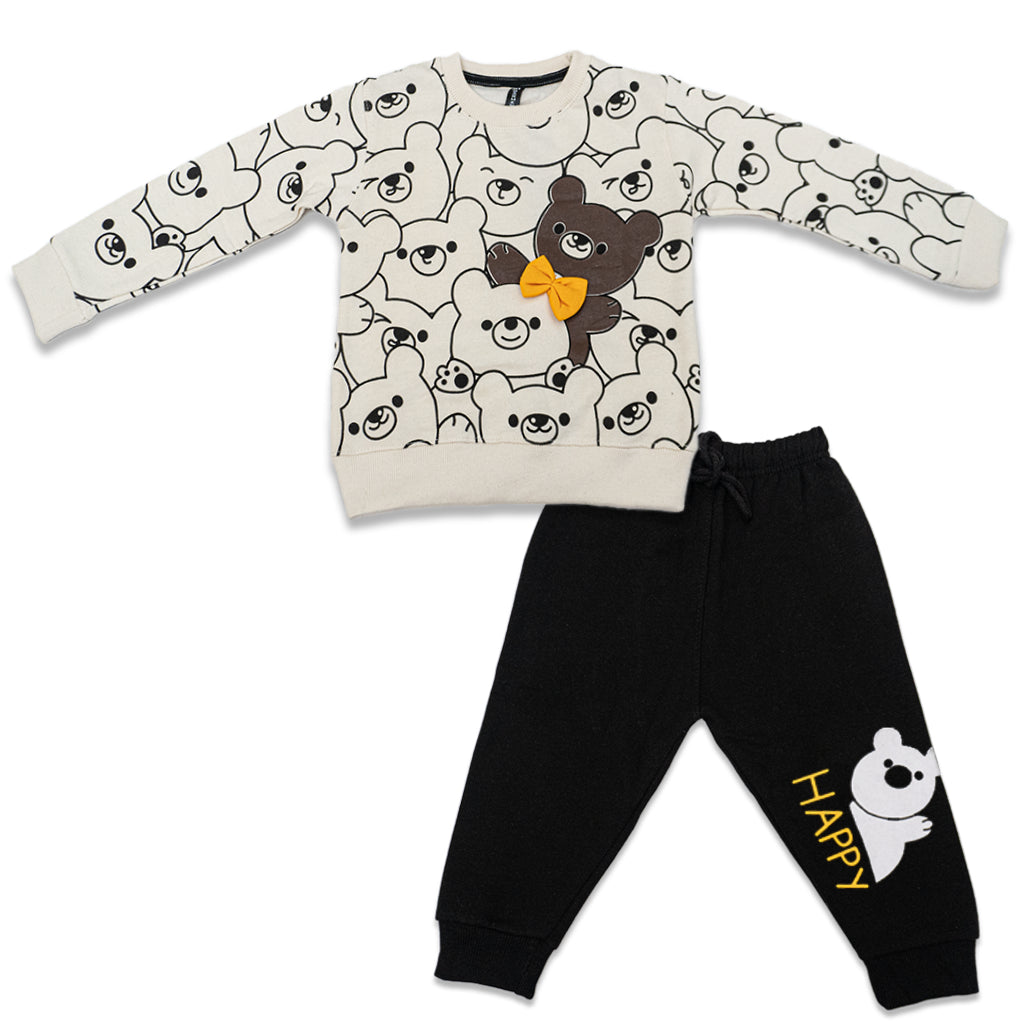 Kids Bear w/ Bow Fleece Winters Tracksuit