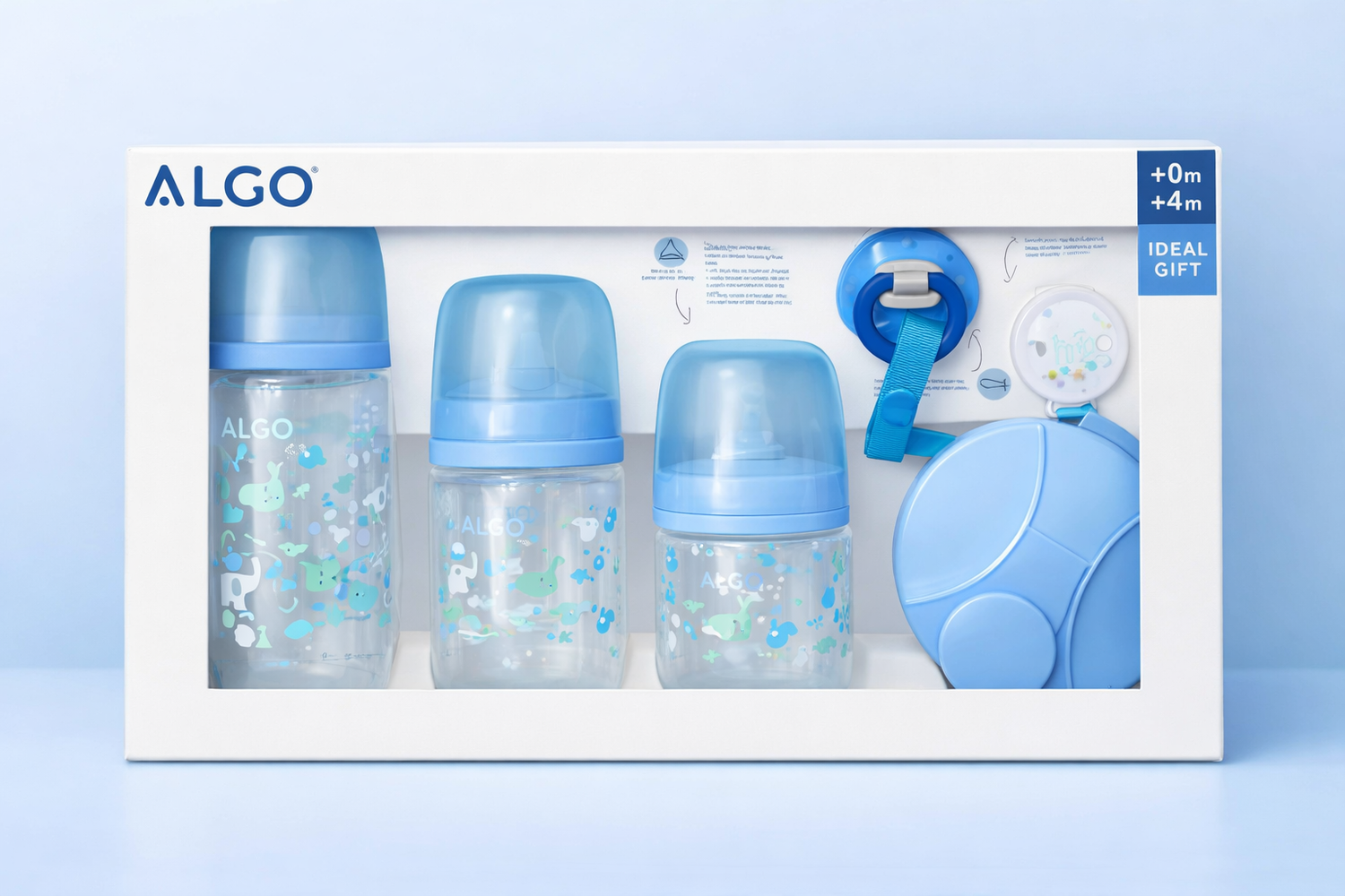 Baby Feeding Bottle Gift Set with Pacifier & Case – Newborn Feeding Kit Pakistan