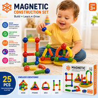 Magnetic Construction Set 25 Pieces – Educational Magnetic Building Toy