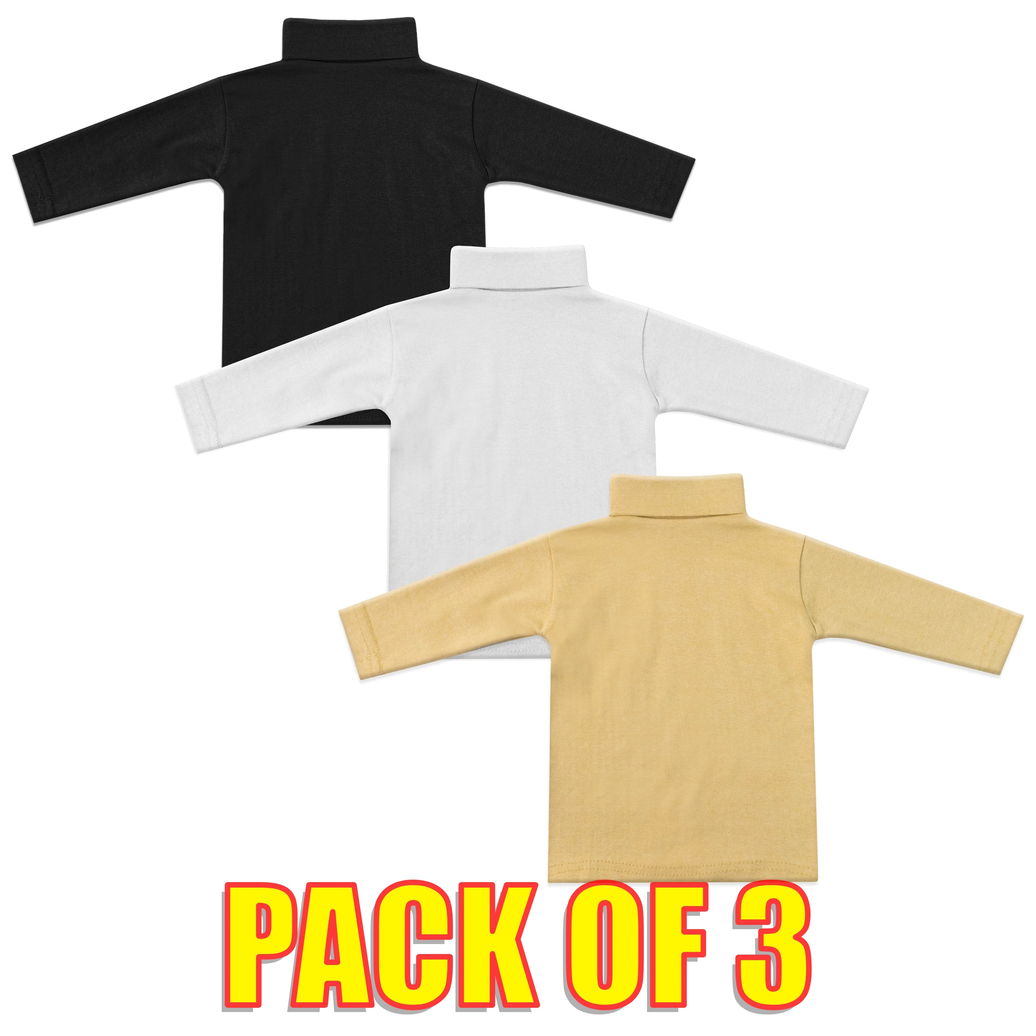 Kids Highneck Pack of 3 - New Born to 8 Years