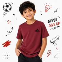 Pack of 5 Little Minors boys' cotton T-shirts in various colors for kids aged 6 to 13, casual and comfortable clothing.