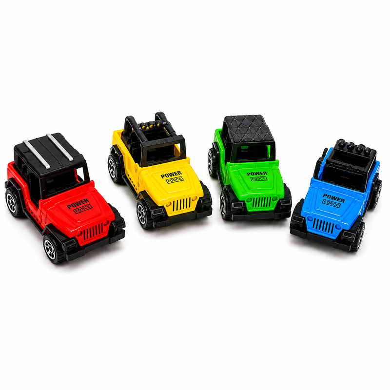 Super Car Alloy Model Car Set – 4-Piece Pull Back Toy Cars for Kids