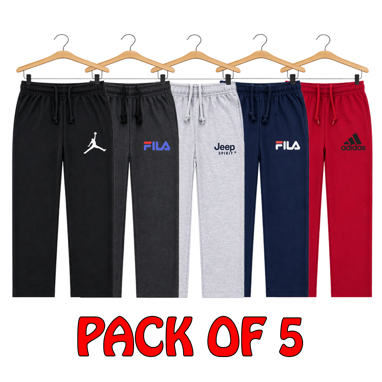 Pack of 5 Kids Premium Jersey Trousers