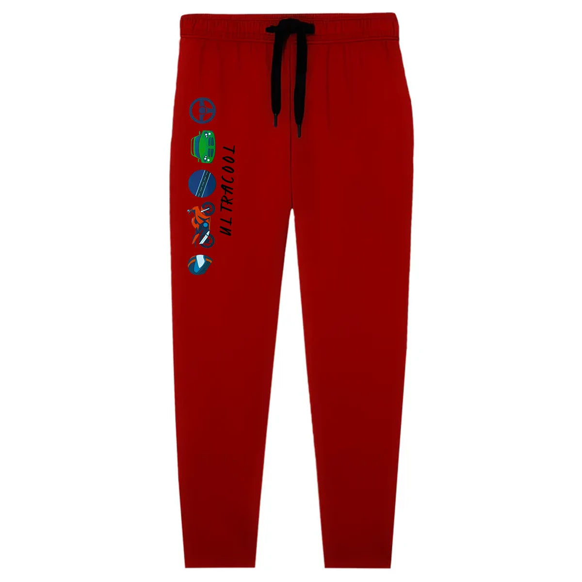 Kids Jersey Cotton Sticker Trousers – Red