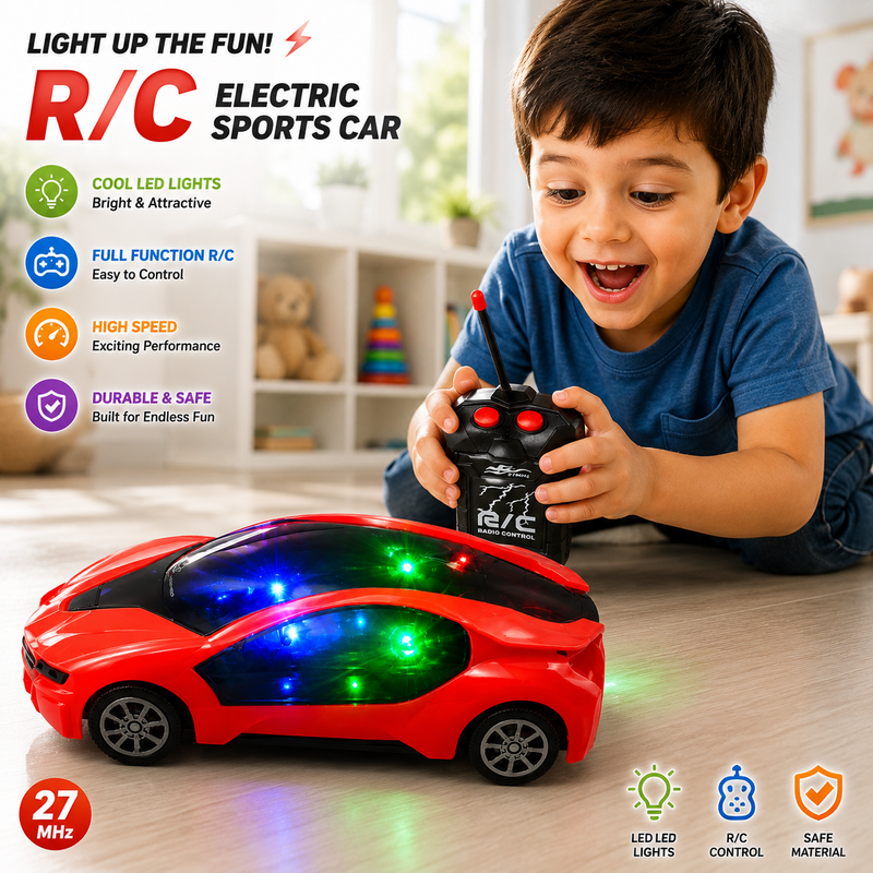 Scale Model Sports Car Toy with Light – Pull Back Toy Car