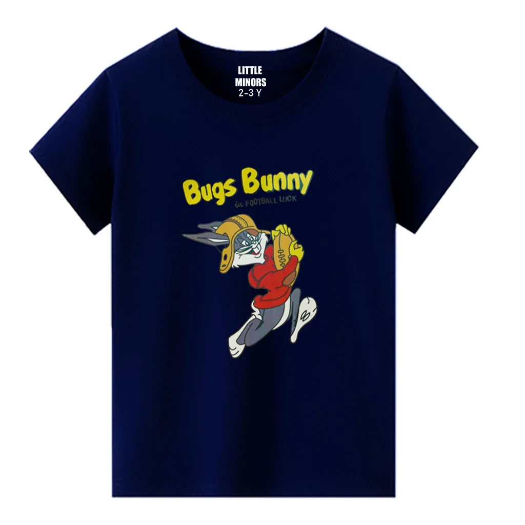 Kids Jersey Cotton Sticker T-Shirt - Blue