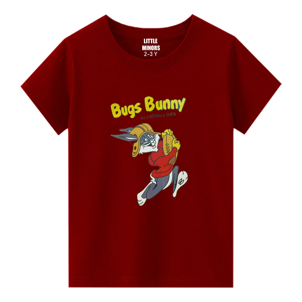 Kids Jersey Cotton Sticker T-Shirt - Red