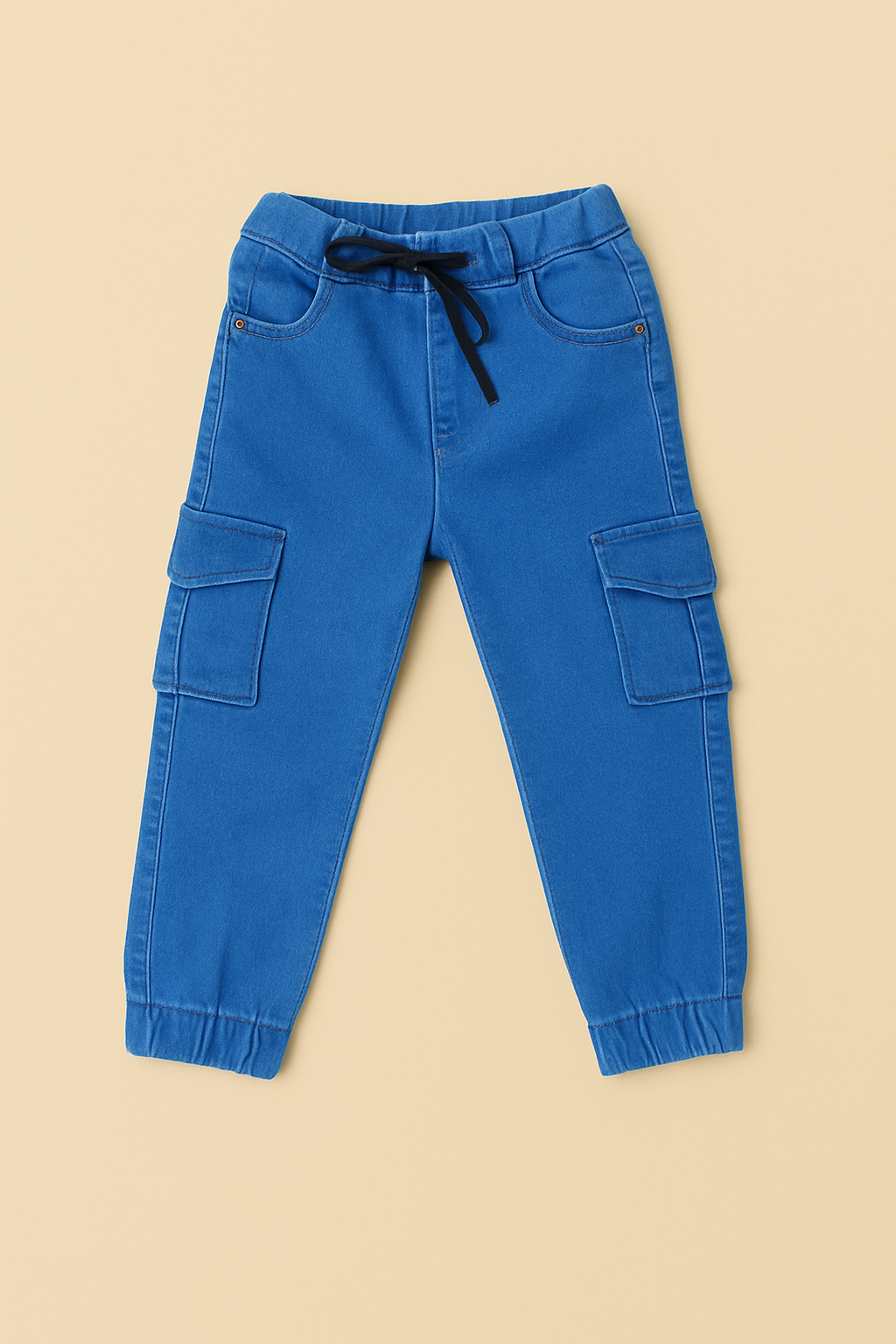 Kids Imported Ribbed Jeans - Blue