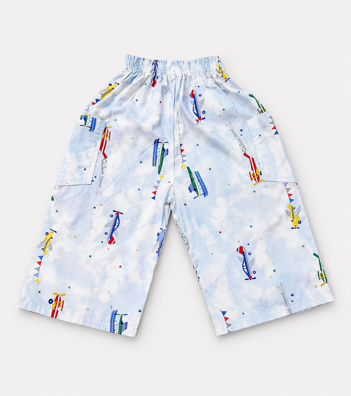 Kids Printed Cotton Nicker Shorts – Airplane, Truck & Dinosaur Designs