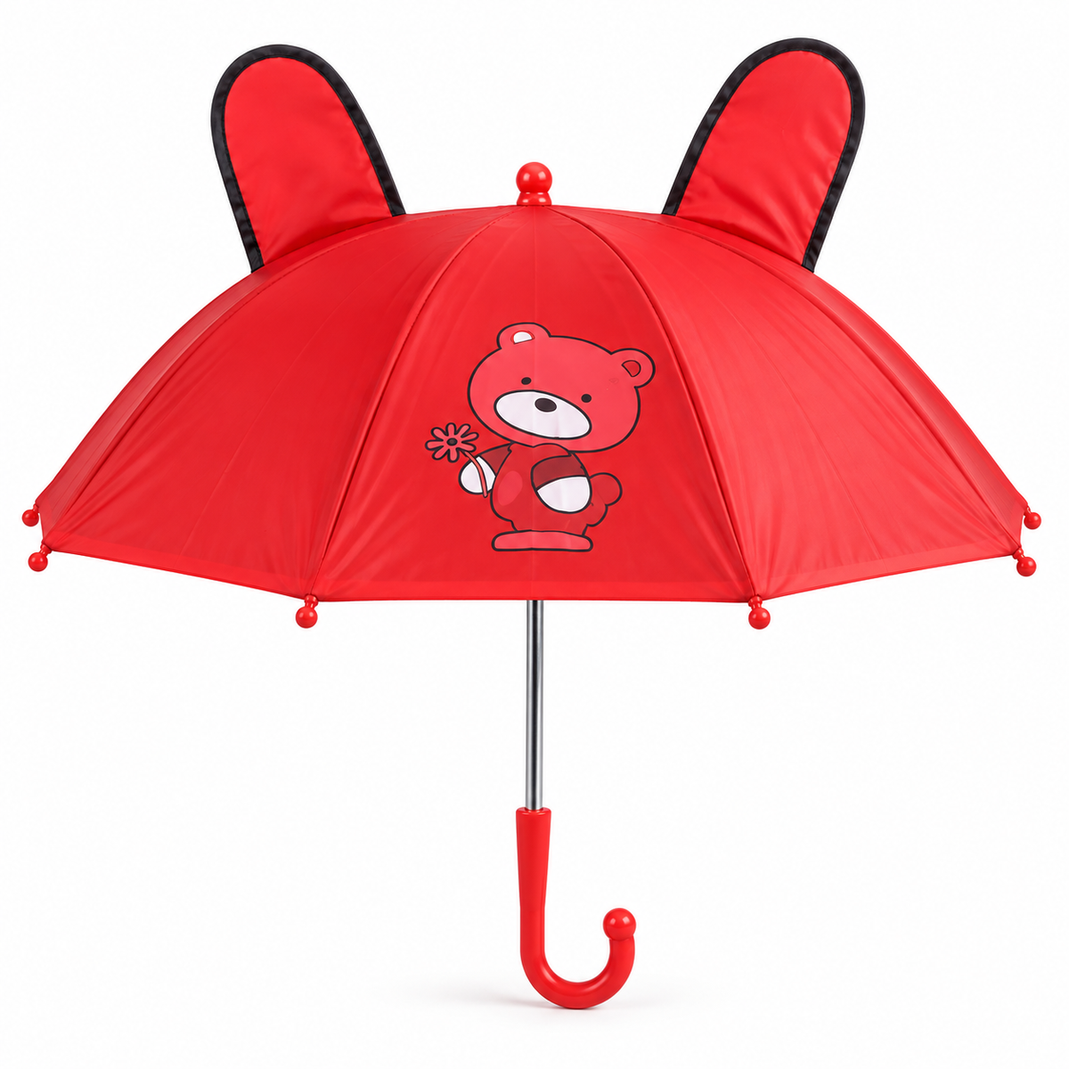 Kids Red Cute Character Umbrella for Boys & Girls