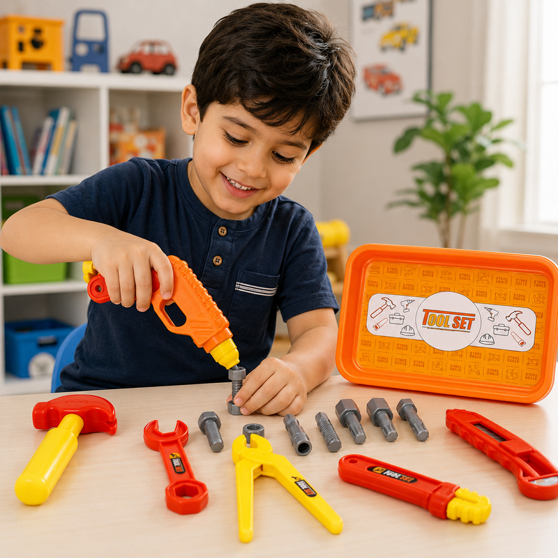 Kids Tool Set Toy – Educational Pretend Play Tool Kit for Boys & Girls