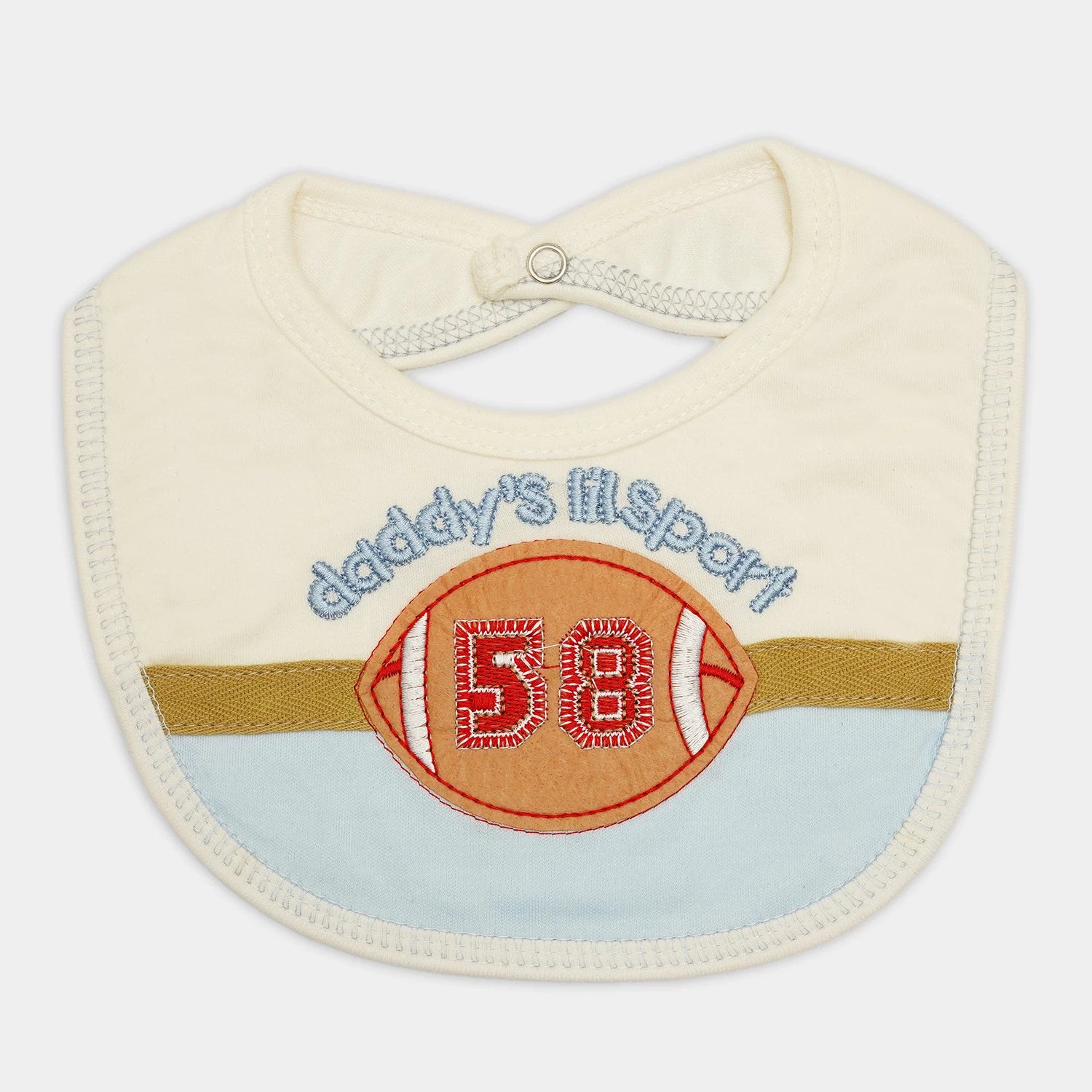 OLMV Pack of 3 Feeding Bibs – Soft & Durable