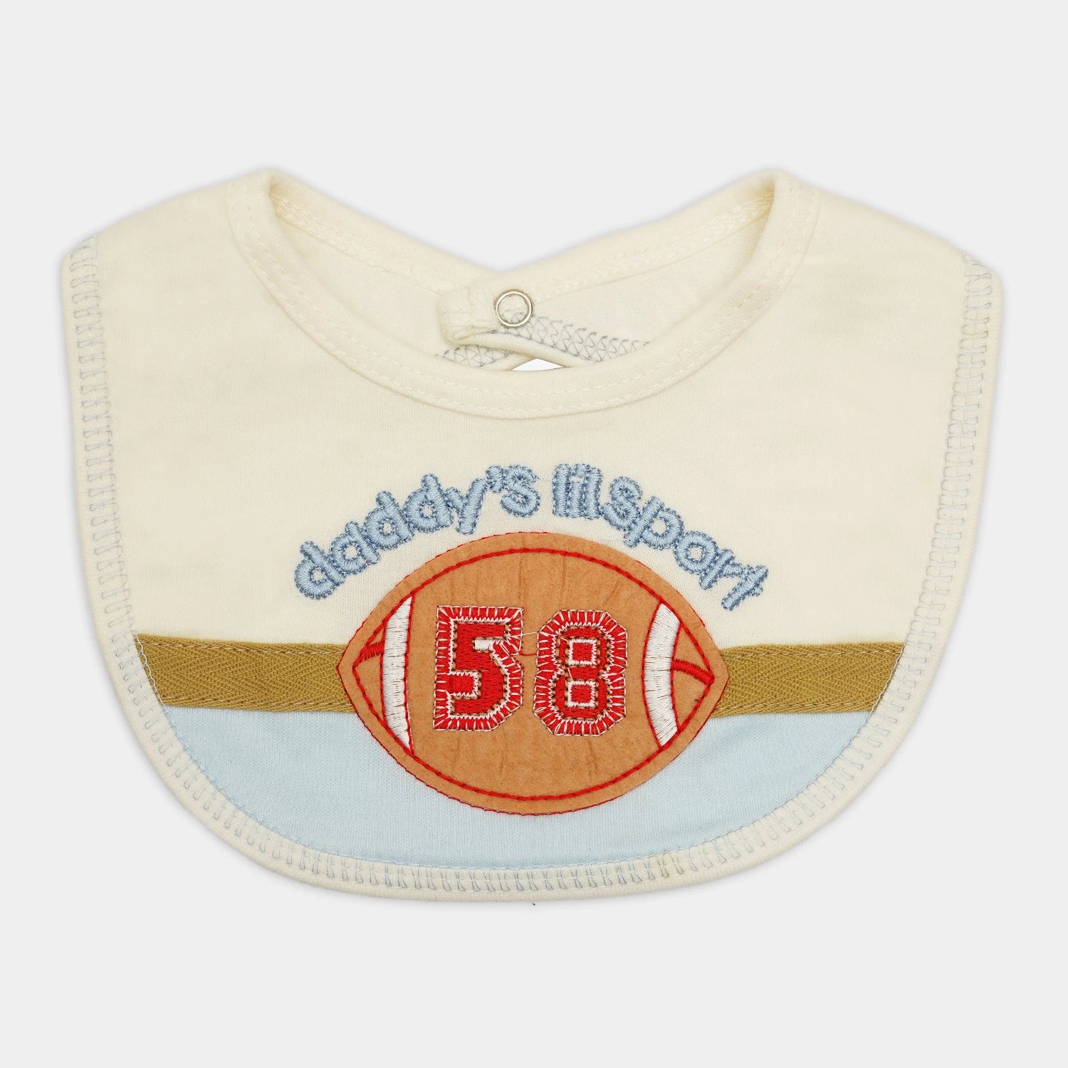 OLMV Pack of 3 Feeding Bibs – Soft & Durable
