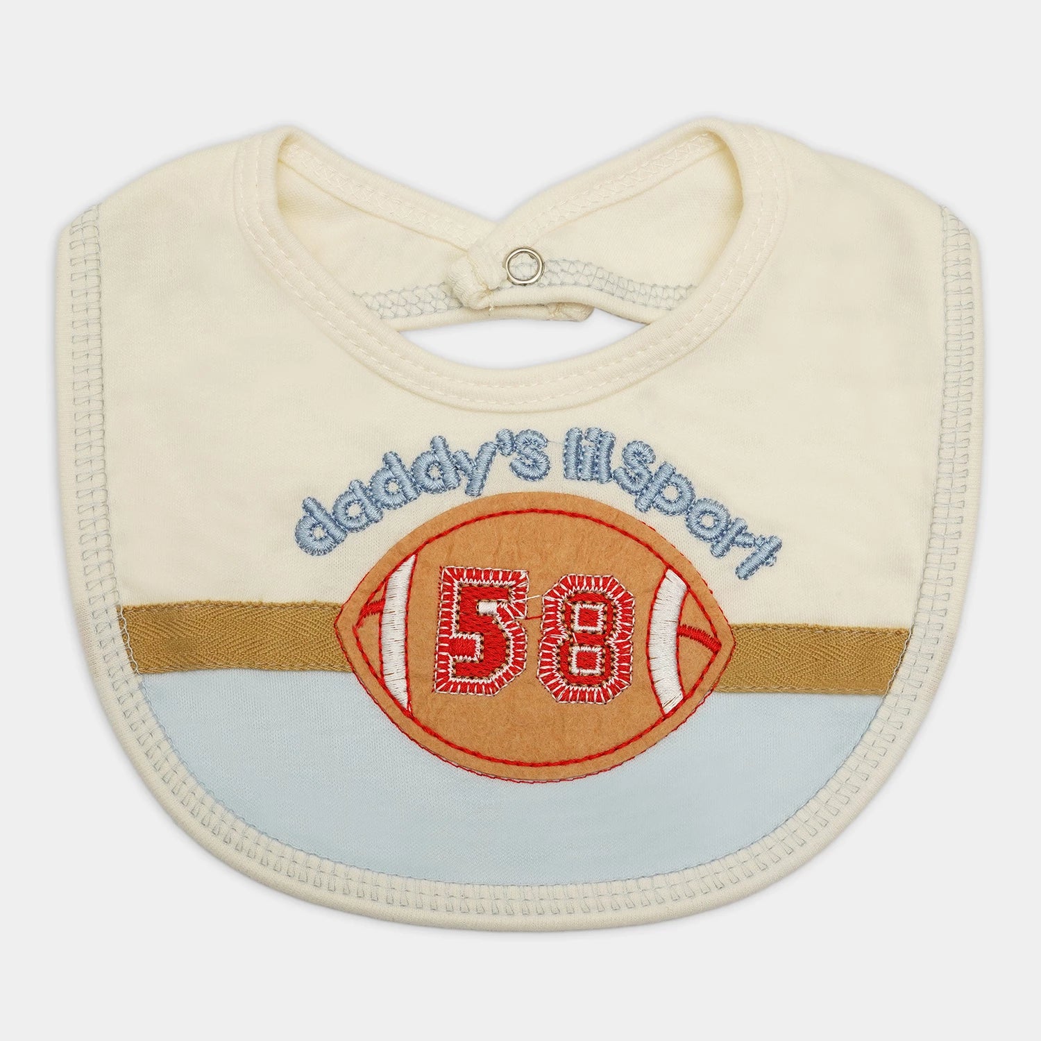 OLMV Pack of 3 Feeding Bibs – Soft & Durable