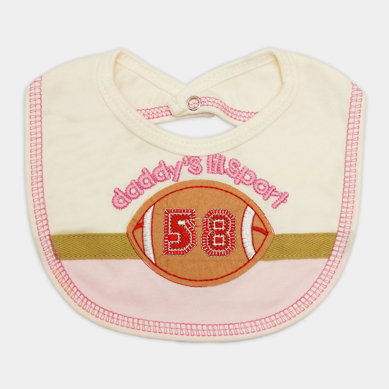OLMV Pack of 3 Feeding Bibs – Soft & Durable